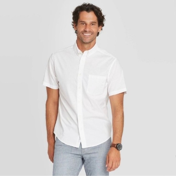 Goodfellow & Co Men's Slim Fit Stretch Short Sleeve Button Down Shirt NWT - Picture 1 of 6
